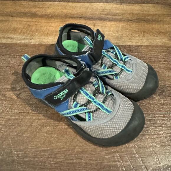 OshKosh B'gosh Toddler 11 Washable Sandals Hook & Loop Gorpcore FLAWS READ - Picture 1 of 7